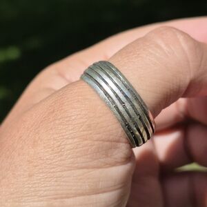 Solid 925  Silver Band Vintage Ring